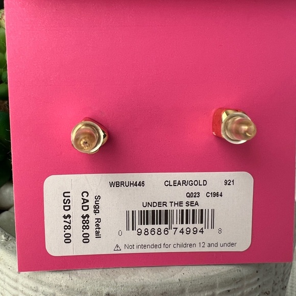 Kate Spade Under the Sea Tulip Pearl Gold Tone Shell Drop Earrings - Picture 4 of 7